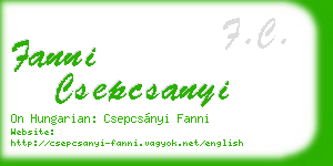 fanni csepcsanyi business card